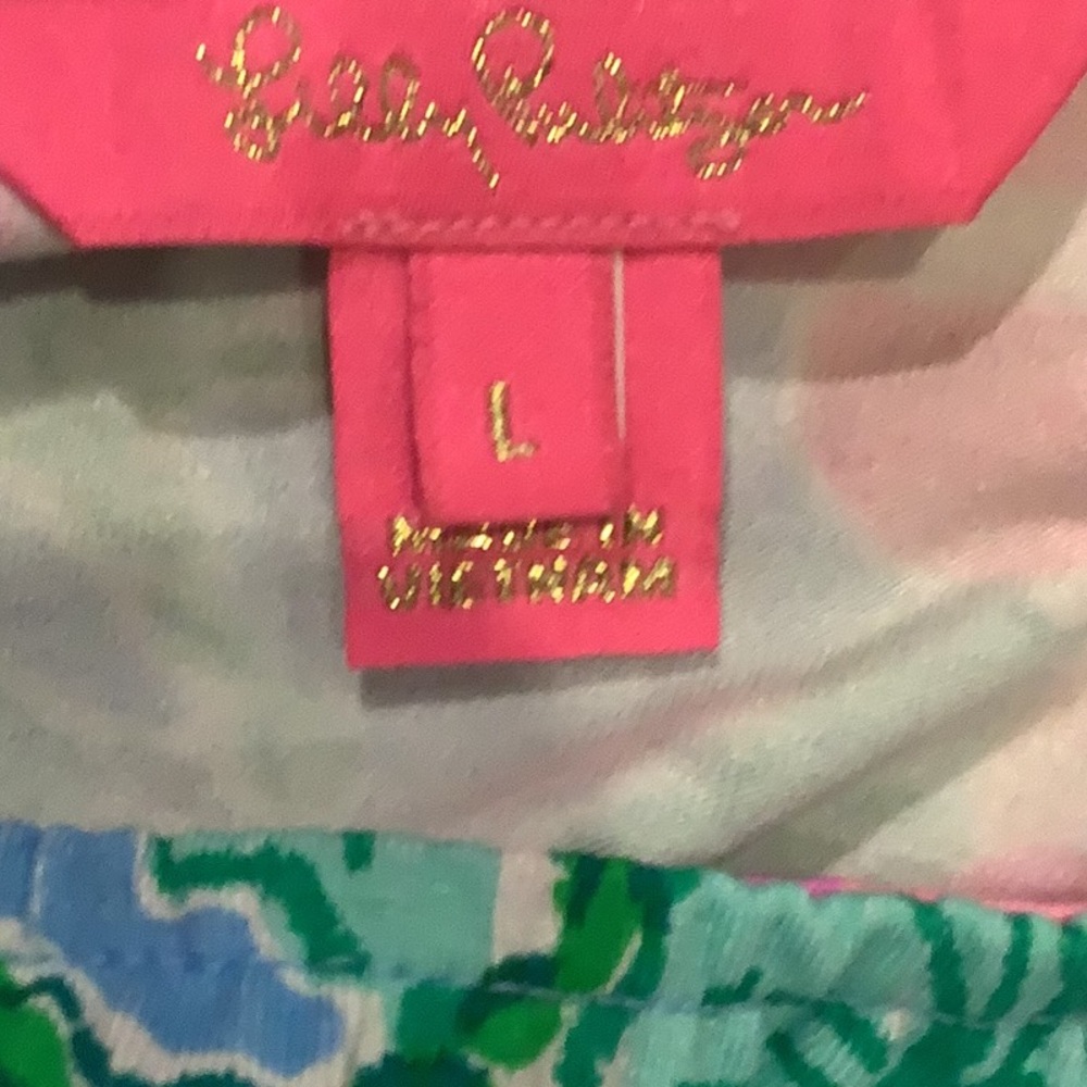 Lilly Pulitzer Vibrant Pink and Green Long Sleeve Dress - Picture 4 of 7